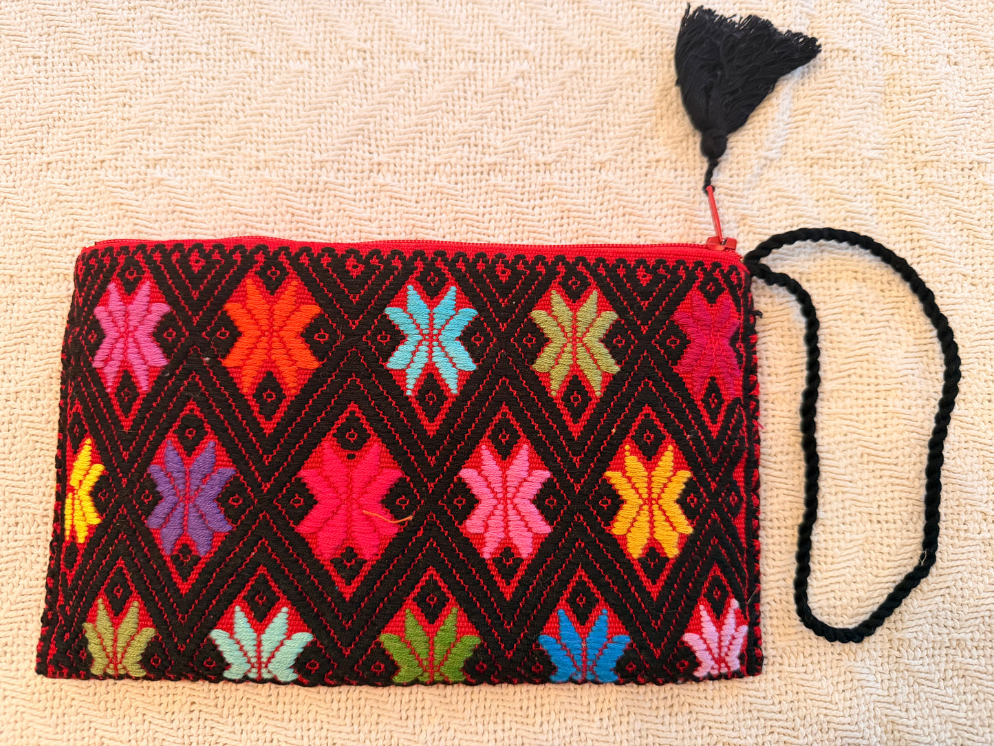 Handwoven Makeup Bag  – Authentic Mexican Waist Loom Artisan Accessory