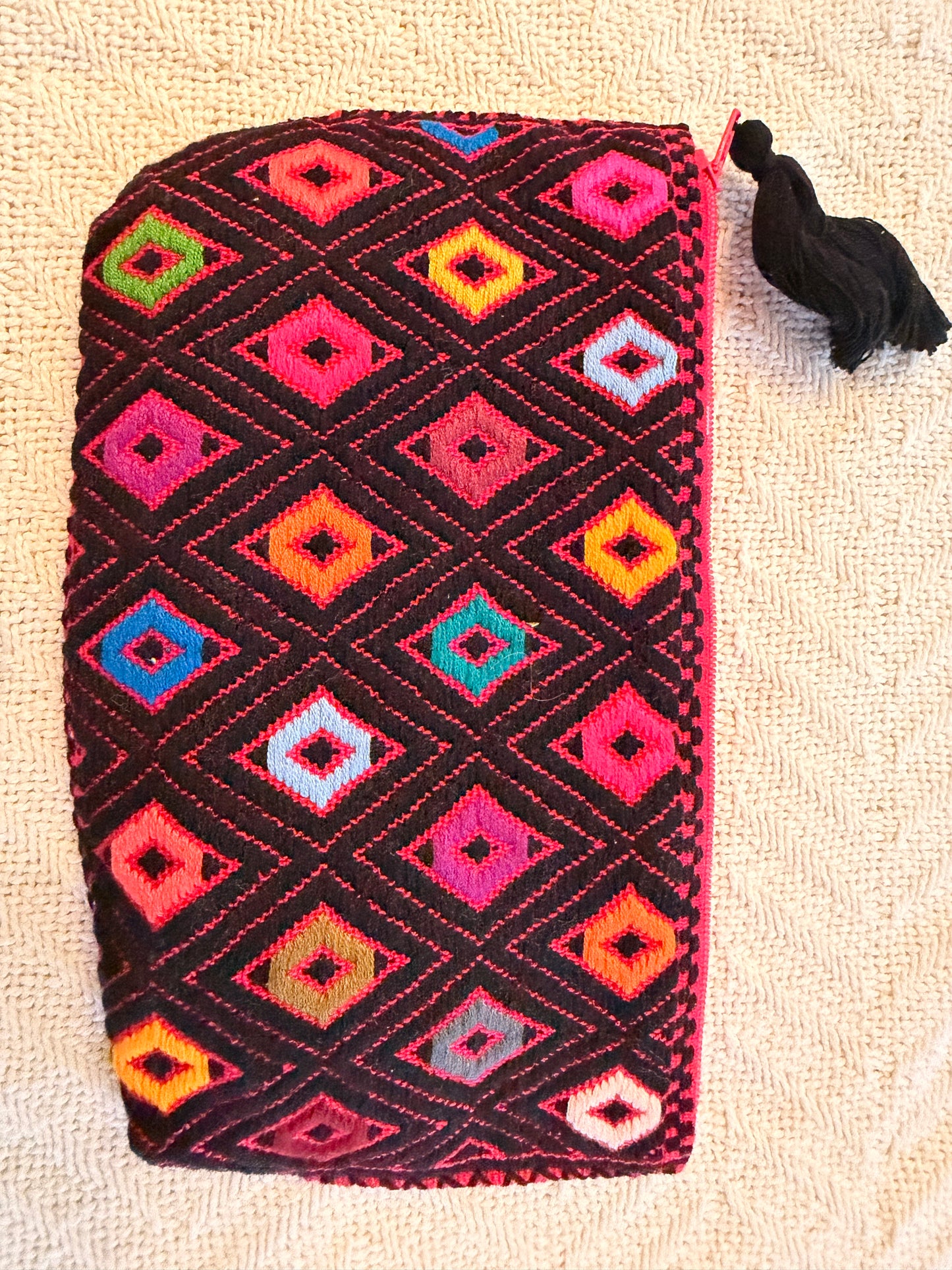 Handwoven Makeup Bag  – Authentic Mexican Waist Loom Artisan Accessory