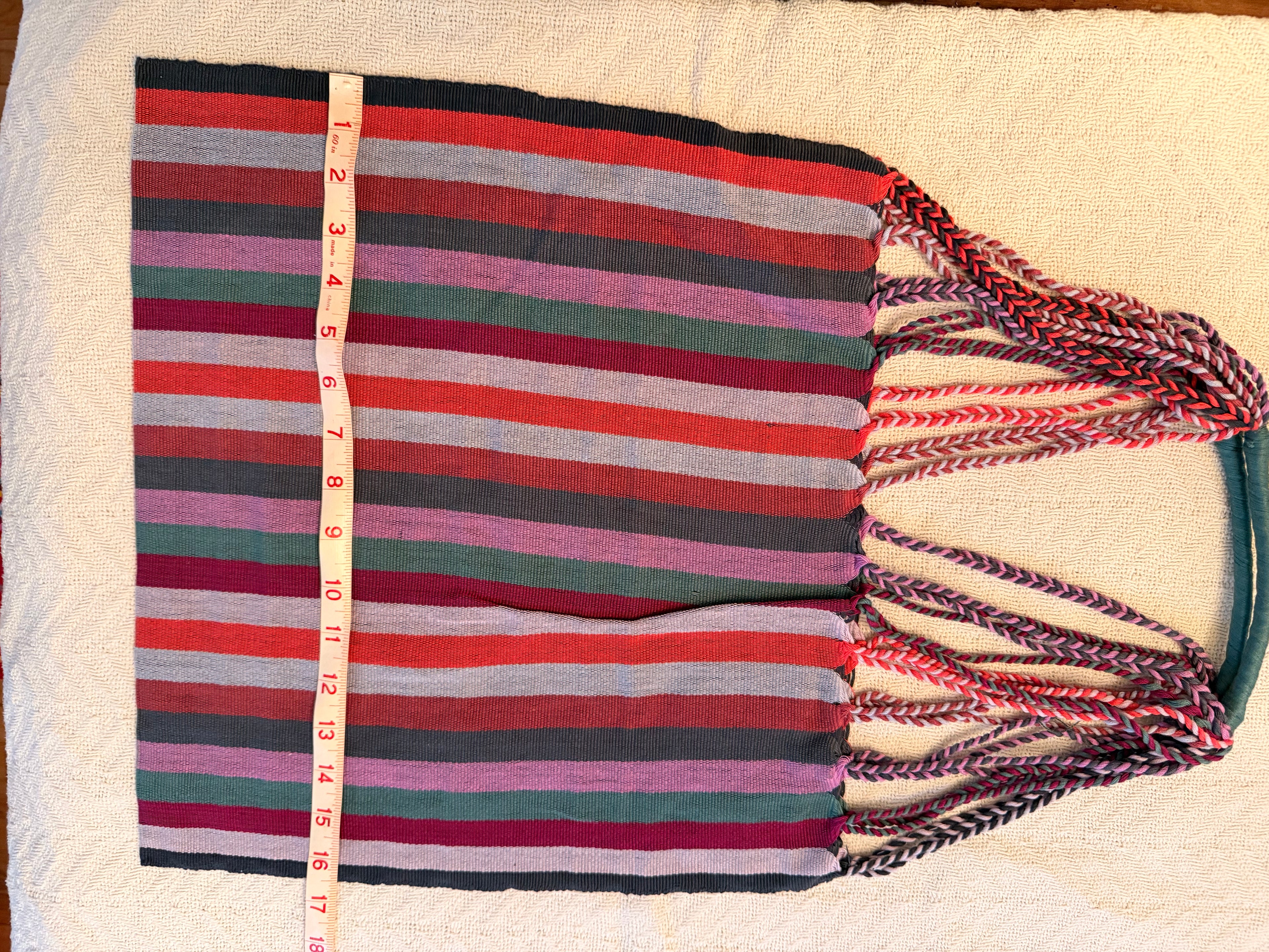 Handwoven Tote Bag – Authentic Mexican Waist Loom Artisan Accessory