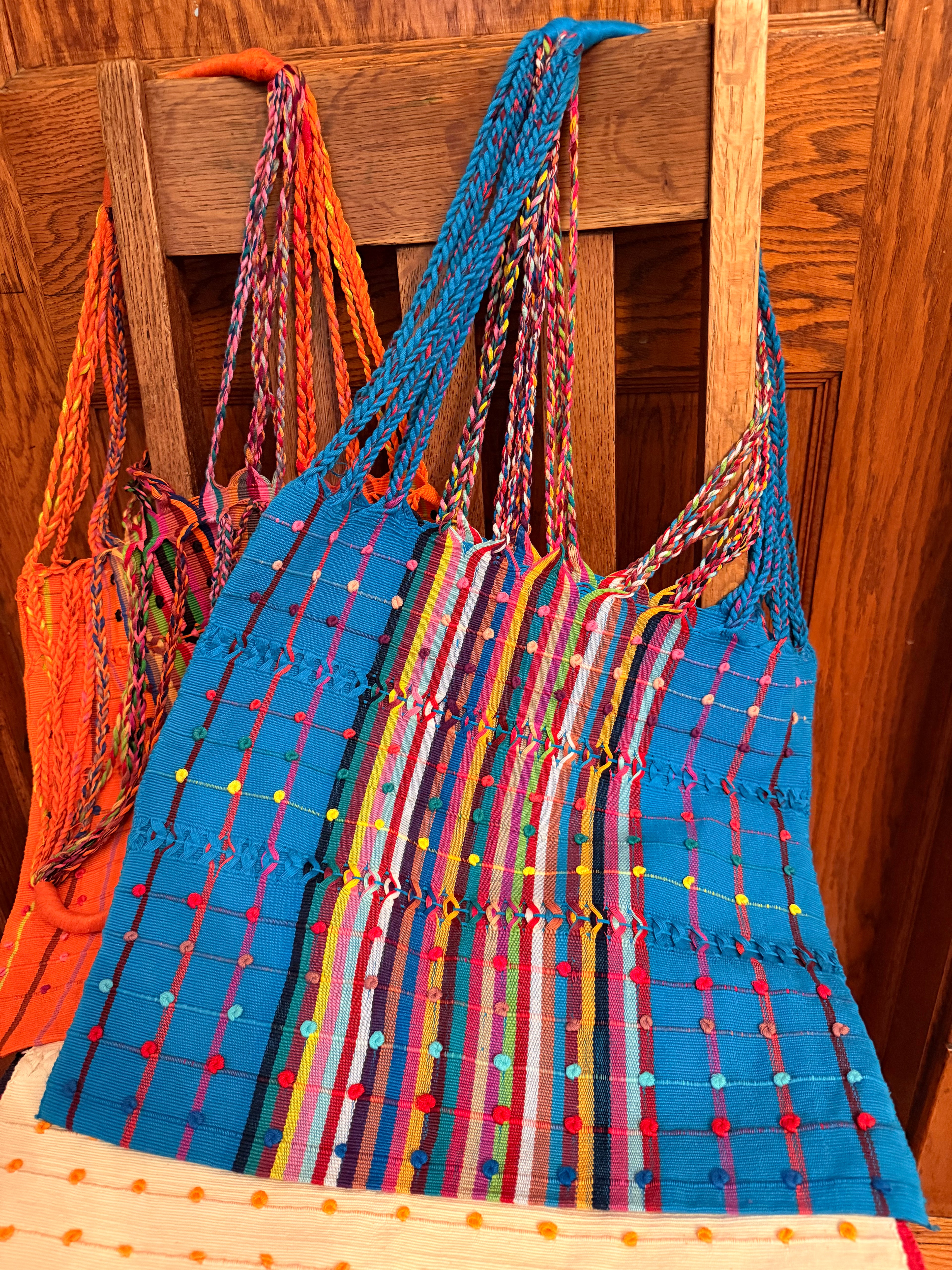 Handwoven Tote Bag – Authentic Mexican Waist Loom Artisan Accessory