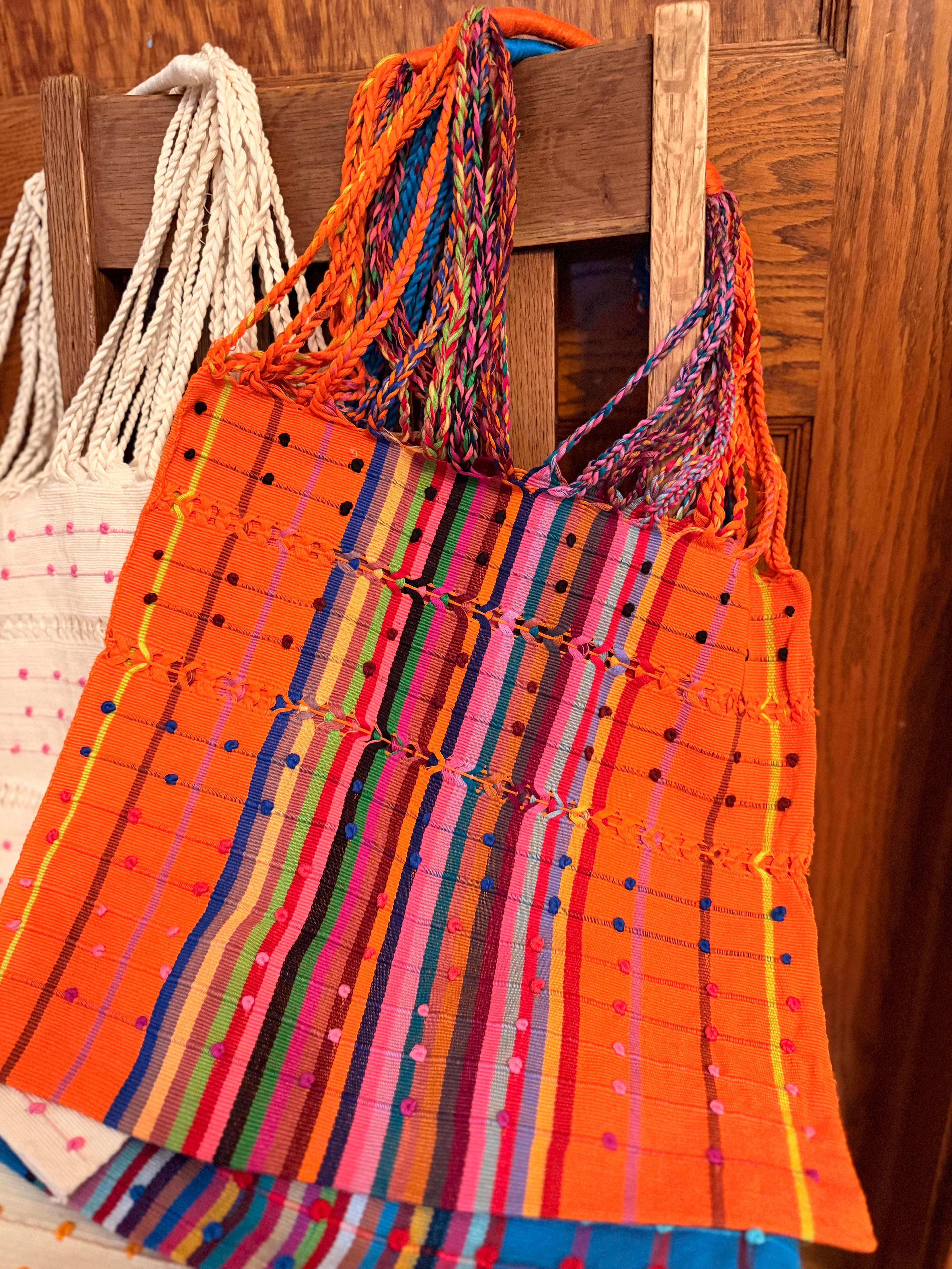 Handwoven Tote Bag – Authentic Mexican Waist Loom Artisan Accessory