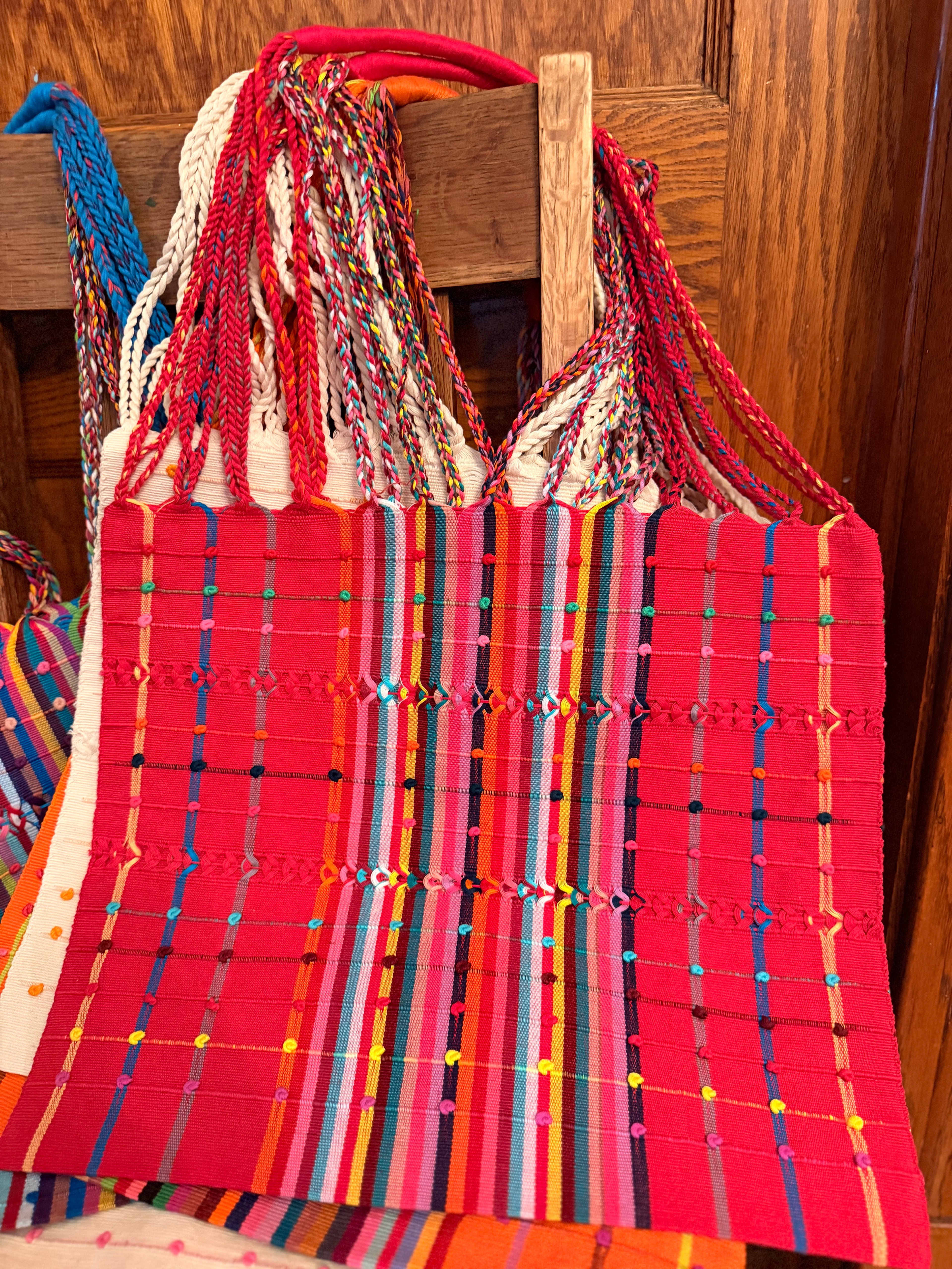 Handwoven Tote Bag – Authentic Mexican Waist Loom Artisan Accessory