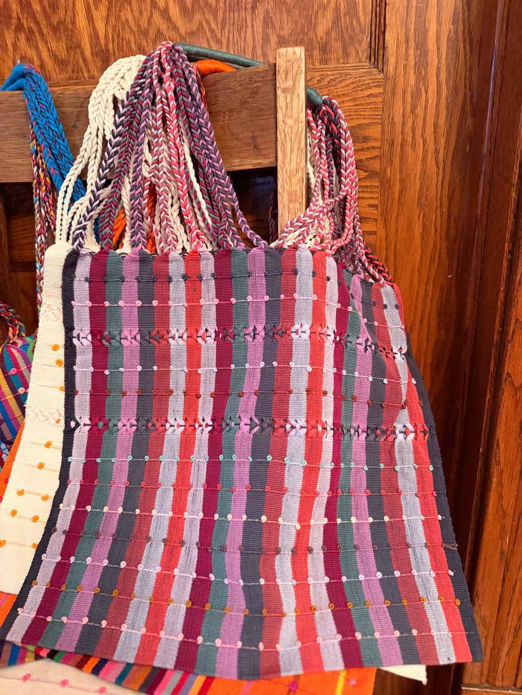 Handwoven Tote Bag – Authentic Mexican Waist Loom Artisan Accessory
